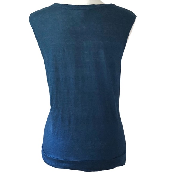 J.JILL Linen Twist Front Sleeveless Shirt … - Picture 3 of 10